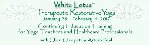 Therapeutic Restorative Yoga Jan. 28 - Feb. 4 Continuing Education Training for Yoga Teachers and Healthcare Professionals with Cheri Clampett and Arturo Peal
