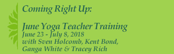 Just around the corner: June Yoga Teacher Training June 23 - July 8