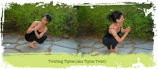 Twisting Tip-Toe pose